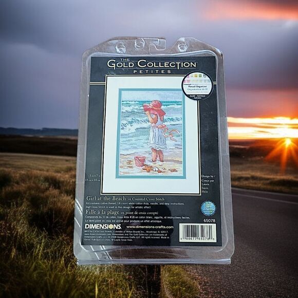 Dimensions Cross Stitch Kit Gold Petites Girl At The Beach #65078 Coastal Beachy - Picture 8 of 12